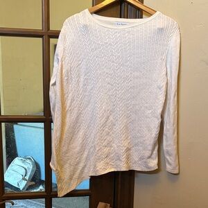 Kim Rogers cable knit top! Size PL